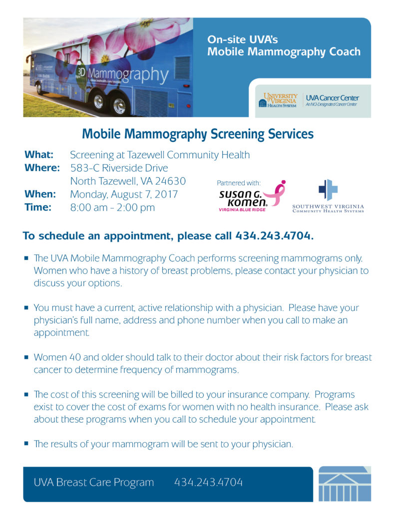 Tazewell Community Health with logos 8.7.17 Southwest Virginia