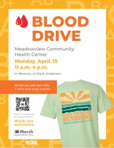Southwest Virginia Community Health Systems Hosting Blood Drive at Meadowview Community Health Center
