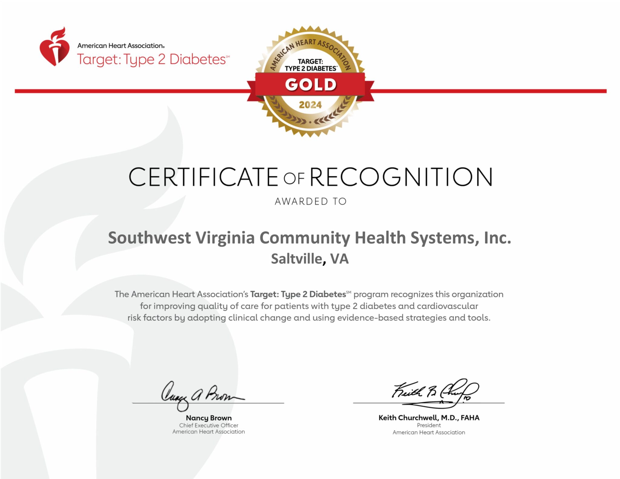 Awards2024TargetTTDGoldSWVAHealthSystems Southwest Virginia